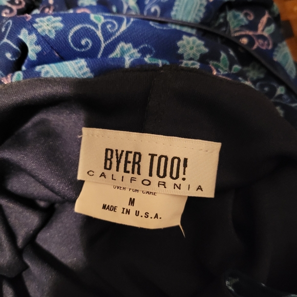 Byer Too! California Blue Diamond Dress Spaghetti Straps Women's Size Medium M - Picture 3 of 9